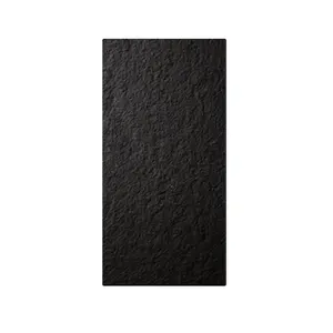 Textura natural negro interior y exterior decoración de pared piedra de granito flexible impermeable decoración de fácil instalación