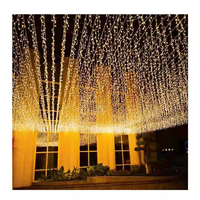 Guirlandes LED de Noël et Ramadan pour décoration extérieure, 10 m, lumières en cuivre pour bars, aménagement urbain, ambiance de jardin, fêtes
