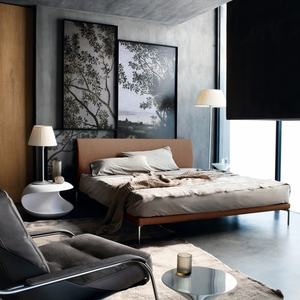 <span class=keywords><strong>Lit</strong></span> en tissu doux sur <span class=keywords><strong>mesure</strong></span> de luxe italien, directement de l'usine, pour lits doubles en bois massif modernes - Product Image 1