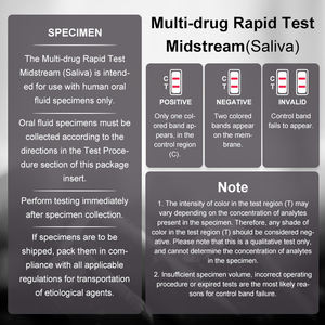 Kit de Prueba Rápida de Detección de Múltiples <span class=keywords><strong>Drogas</strong></span> Safecare MDD-70XX de 6 Paneles /COC/MET/AMP/THC, Prueba de <span class=keywords><strong>Drogas</strong></span> en <span class=keywords><strong>Saliva</strong></span> en 10 Minutos, Certificado CE, 24 Meses de Vida Útil - Product Image 6