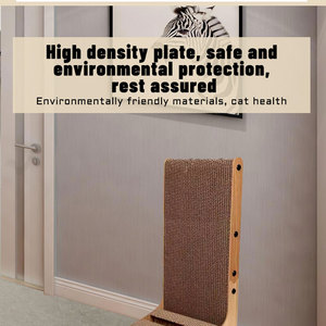 2024 portabel kertas bergelombang papan garuk kucing dalam ruangan kucing dan anak kucing berbentuk L tempat menggaruk kucing - Product Image 5
