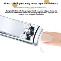 Coffret Cadeau de Manucure en Acier Inoxydable avec Coupe-Ongles, 4 Embouts en Silicone, Miroir Poli, Ciseaux Droits et Angulaires