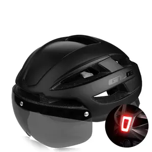 Fabrik heißer Verkauf Scheinwerfer Smart Helm mit USB-Aufladung LED-Licht Scheinwerfer Fahrrad Schutzhelm