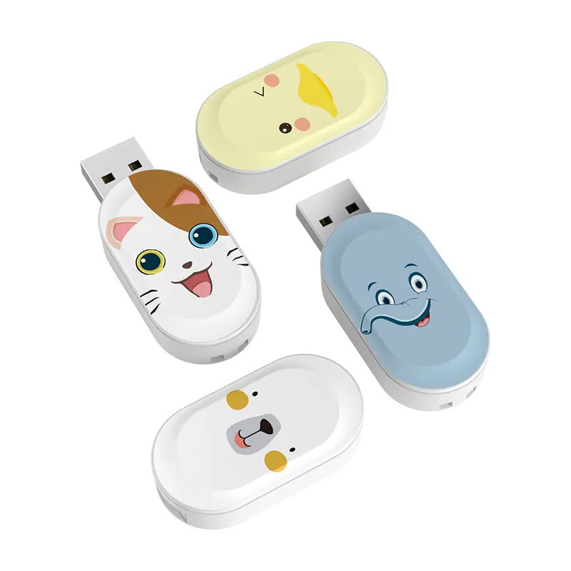 Swivel Cartoon animal USB 2.0 Flash Drive Personality USB 2.0 3.0 stick 1GB 2GB 4GB 8GB 16GB 32GB 64GB 128GB wholesale USB Flash