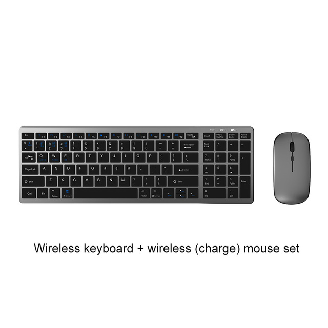 Ultra-Slim 99keys Full Size Wireless Keyboard & Mouse Set Blue-tooth Rechargeable Keyboard & Mouse Combo with Number Pad