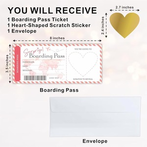 Boleto de Embarque Sorpresa con Sobre, Regalo de Viaje Personalizado para el Día de San Valentín - Product Image 4