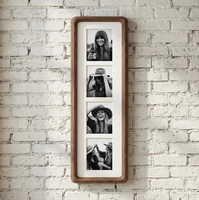 Penjualan langsung pabrik: Bingkai Foto Kayu Pinus, Display Grid Kayu Solid, Bingkai Photobooth untuk Cetak Strip Foto.