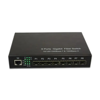 Convertisseur de média fibre optique SFP 8 ports Gigabit 2x1000 Mbps POE RJ-45 Ethernet