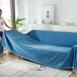 Chenille Universal rutsch feste einfarbige Sofa decke Luxus Jacquard großes Sofa wirft Abdeckung