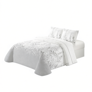 Copriletto Estivo Classico Bouti con Stampa Floreale, 100% Poliestere Lavabile, per Letti da 90-180 cm e Uso Interstagionale - Product Image 1