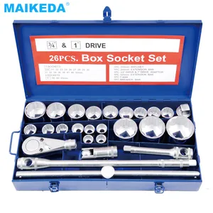 26pcs Spanner Tools Kit Auto Mechanic Impact On Hand Tool Set Wrench Set In Blow Box
