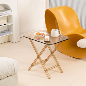 Tavolino Laterale Pieghevole in <span class=keywords><strong>Plastica</strong></span> PC <span class=keywords><strong>Trasparente</strong></span> a Rete Creativa per Piccoli Appartamenti, Angolo del Divano e Arredamento Casa - Product Image 3