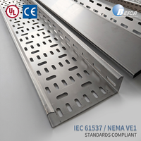 Chemin de câbles perforé pré-galvanisé à structure ventilée pour la distribution de câbles dans les entrepôts et les grandes infrastructures