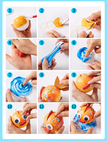 Jouet de peinture pour enfants, ensemble de bricolage mignon en argile de poisson, jouet éducatif de dessin pour garçons et filles