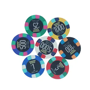 Professional oversized poker chips ceramic 19g 55mm or other big size customise logo set for casino poker club game