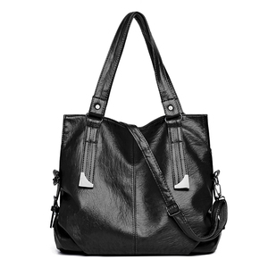 Sac fourre-tout antivol en cuir PU de haute qualité et sac à main pour femme avec fermeture éclair et doublure en polyester - Product Image 1