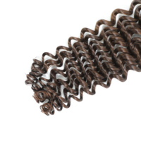Vente en gros de tresses au crochet en cheveux humains vierges 100% de qualité supérieure, ondulation profonde DW, colorées # 27 # 30 mèches pré-bouclées à double trame de qualité supérieure