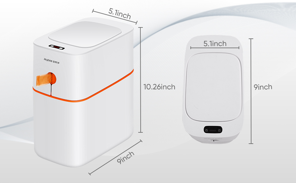 Pattumiera Intelligente 5 Galloni Con Sensore Di Movimento - Cestino Automatico Touchless Per Bagno E Ufficio, Plastica Bianca