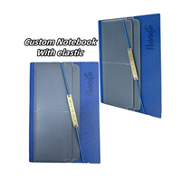 Carnet de notes A5 personnalisé en cuir PU avec reliure cousue, agenda professionnel à couverture rigide, avec élastique, pour usage quotidien au bureau, 80 pages