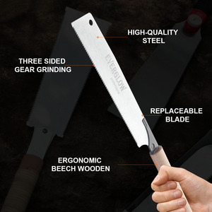 Scie à main à pince japonaise, scie à tenon de coupe de planche de bois, <span class=keywords><strong>lame</strong></span> détachable 13TPI, scie à bois de jardin à trois dents - Product Image 4