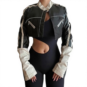 Men's PU Motorcycle <b>Jacket</b> Vintage <b>Punk</b> Streetwear Windproof Autumn Coat Short Long Sleeve Zip Up Faux Leather <b>Jacket</b> - Product Image 3