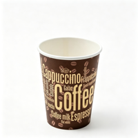 Gobelet en papier biodégradable à paroi simple, personnalisable avec logo et motif, taille sur mesure, vente en gros, pour café à emporter