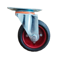 Roues pivotantes industrielles en caoutchouc à haute capacité de charge, roulettes fixes pour équipements médicaux et chariots