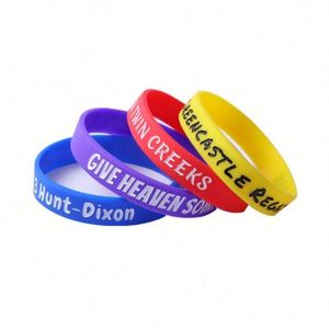 Pulseras de Silicona con Logotipo Personalizado, Pulsera de Silicona en Blanco para Festivales, Grabado en Relieve - Product Image 1