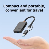 Lector de tarjetas expansor OTG multifunción USB3.0/tipo C, nuevo lector de tarjetas SD/TF/CF/MS para ordenadores portátiles, dispositivos móviles