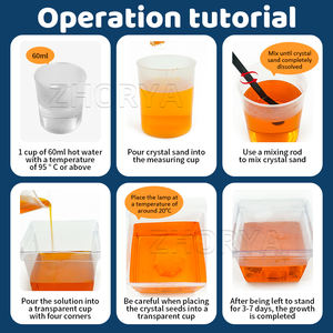 Zhorya DIY hecho a mano crecimiento cristal plantación química cristal flores observación educativa STEM ciencia experimento Juguetes - Product Image 4