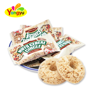 Cereales de cacahuete y <span class=keywords><strong>avena</strong></span> en forma de donut, aperitivo crujiente en círculo, empaquetado individualmente en bolsa de 280g, venta al por mayor. - Product Image 6