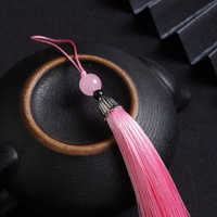 Ornement à pompon coloré de 8 cm, couleurs assorties, breloque marque-page pour boutiques de cadeaux, souvenirs culturels et accessoires faits main