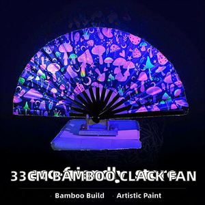 Ventilador de Mano de Alto Rendimiento de 33 cm, Técnica de Artesanía de Bambú Pintado Reconocida a Nivel Mundial, Bambú Bellamente Pintado - Product Image 2