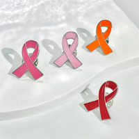 Pins de la Cinta Roja de Concienciación, Cinta Rosa de Amor y Cuidado contra el VIH/SIDA, Insignia de Solapa contra el Cáncer de Mama, Broche Multicolor con Efecto de Goteo de Aceite