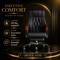 Chaise de bureau contemporaine haut de gamme Full-Star confortable et réglable pour patron pour espaces de travail modernes
