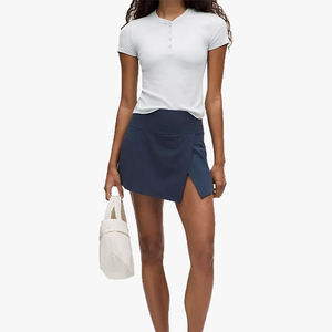 Mini-jupe de sport anti-exposition, jupe de tennis, t-shirt de fitness d'extérieur respirant à séchage rapide, ensemble de Pilates pour femme, tenue de yoga - Product Image 5