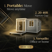Maison conteneur extensible à aile unique étroite RELYANCE, 2-3 chambres, design moderne, garantie 3 ans, 10 unités par 40HQ, transport maritime