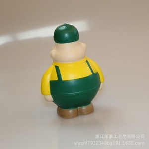 PU <b>Foam</b> Repairman Figure Stress Relief Toy Keychain Cartoon Design Molding <b>Craft</b> - Product Image 4