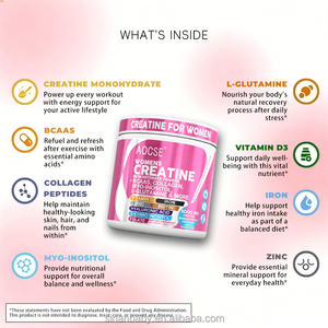 Creatina Monohidrato en Polvo de Marca Propia para Mujeres, con L-Glutamina, Biotina y Péptidos de Colágeno para Uso en Adultos - Vitalidad Diaria - Product Image 5