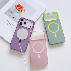Coque de téléphone magnétique mate translucide pour iPhone <span class=keywords><strong>Air</strong></span> 17 16 Pro <span class=keywords><strong>Max</strong></span> couverture givrée antichoc mince accessoires de téléphone en gros - Product Image 2