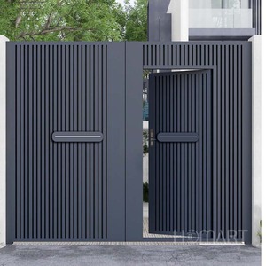 Puertas corredizas de aluminio para exteriores de alta calidad para entrada de casa Diseño de puerta principal grande con patrón de apertura automática para casas - Product Image 5