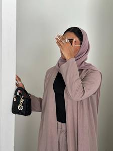 Loriya di alta qualità di lusso Abaya vestito elegante per le donne turco islamico modesto usura con <span class=keywords><strong>pantaloni</strong></span> in poliestere per l'autunno - Product Image 3