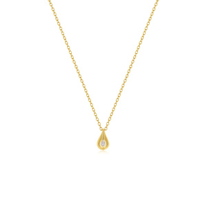 Collier pour femme CANNER, luxe, argent S925, goutte d'eau, zircon, plaqué or 18 carats - Product Image 1