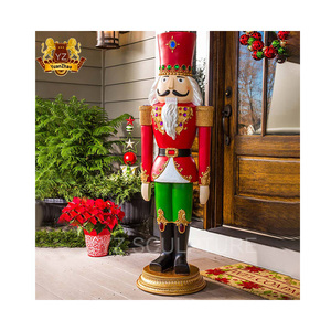 Bán Buôn Tùy Chỉnh Hiện Đại Sợi Thủy Tinh Giáng Sinh Hàng Thủ Công Nhựa Resin Giáng Sinh Nutcrackers Lính Bức Tượng Điêu Khắc Để Bán - Product Image 6