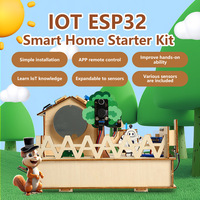 Kit Maison Intelligente DIY RobotWiz pour Arduino, Kit Robot de Démarrage, Projets d'Automatisation, Kit d'Apprentissage Maison en Bois pour ESP32