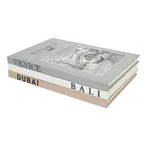 Modernes Heimdekor Hardcover-Bücher 3-teiliges Set Couchtisch Bücher für Ausstellung