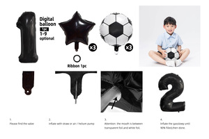 Juego de globos de aluminio con tema de carreras negras para decoración de fiesta de cumpleaños de adultos y niños Tema de carreras juguetes de globos de cuatro neumáticos rápidos - Product Image 3