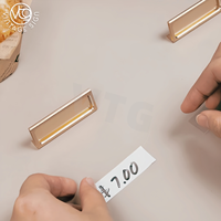 Cadre d'affichage de prix en acier inoxydable avec insertion de carte en papier, support de carte de prix manuscrit pour restaurant, café