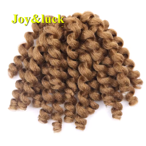 Vente en gros de cheveux crochet bouclés de 8 pouces pour femmes noires cheveux crochet bouclés de couleur ombrée cheveux crochet rebond jamaïcain - Product Image 6