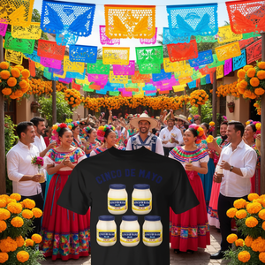 T-shirt Cinco De Mayo con 5 barattoli di maionese per promozioni e celebrazioni - Product Image 3